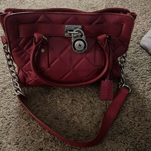 Red Quilted Handbag